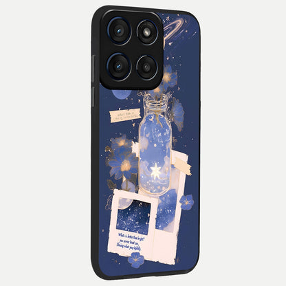  Starlit Cosmic Jar back cover For Moto Edge 60 Fusion slim fit glass case with vibrant aesthetic design
