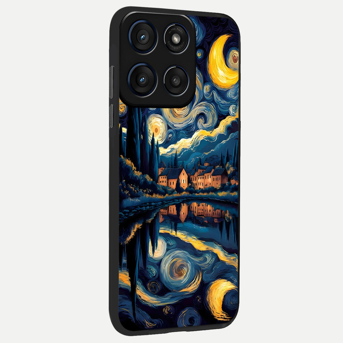  Starry Sky Serenity back cover For Moto Edge 60 Fusion slim fit glass case with vibrant aesthetic design