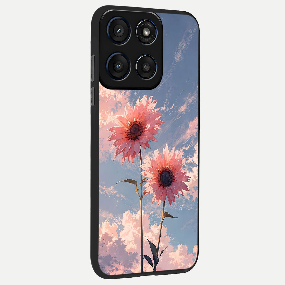  Sun Moon Balance back cover For Moto Edge 60 Fusion slim fit glass case with vibrant aesthetic design