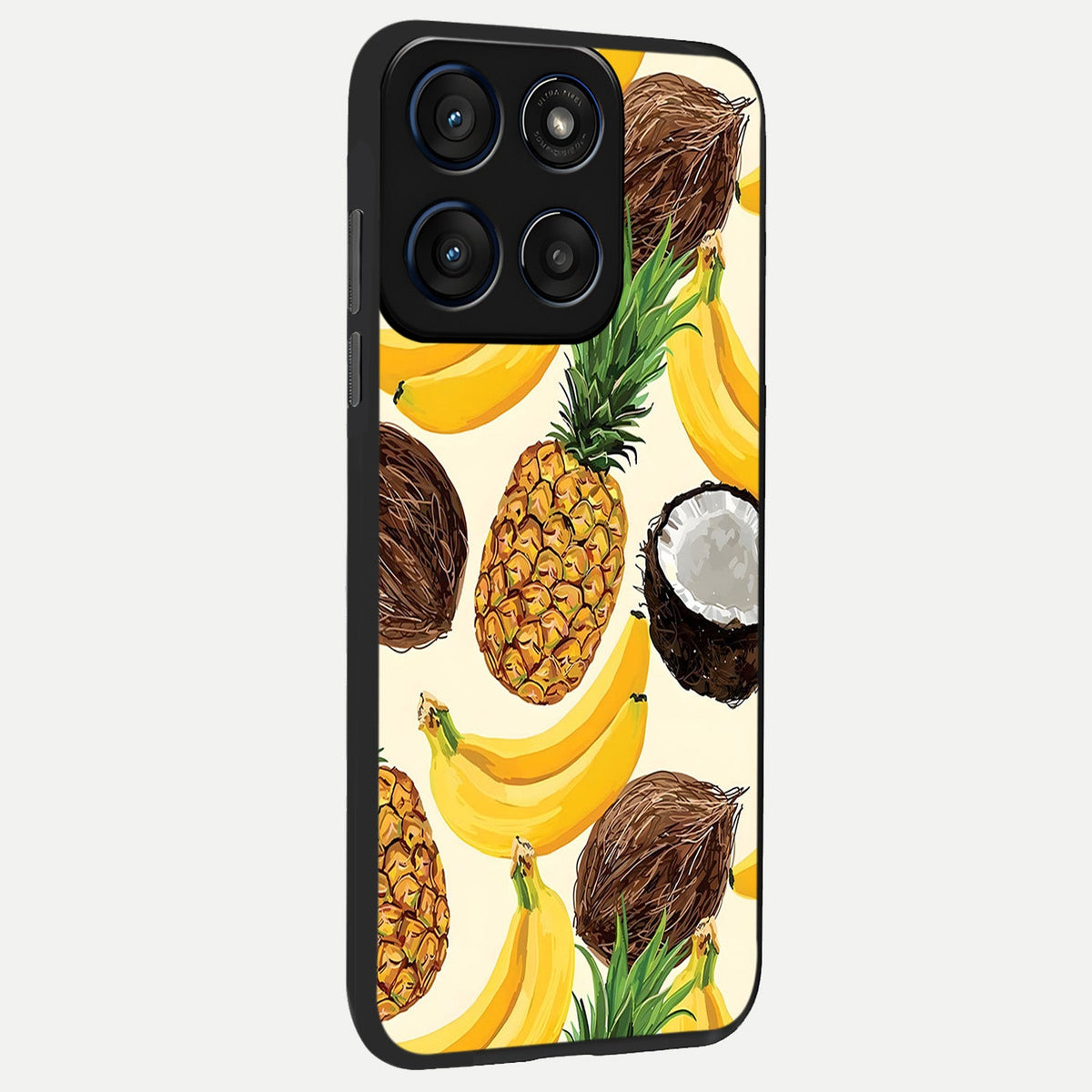  Tropical Fruit Mood back cover For Moto Edge 60 Fusion slim fit glass case with vibrant aesthetic design