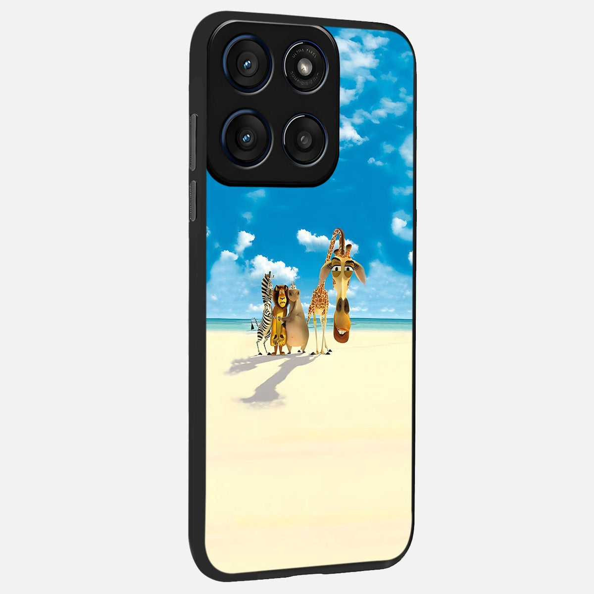  Tropical Fun Squad back cover For Moto Edge 60 Fusion slim fit glass case with vibrant aesthetic design