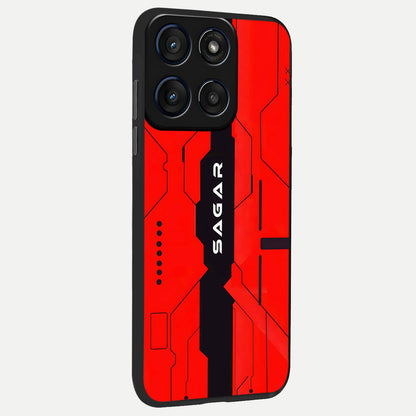  Voltage Rise CYBERPUNK Custom Name back cover For Moto Edge 60 Fusion slim fit personalized glass case with bold cyberpunk design