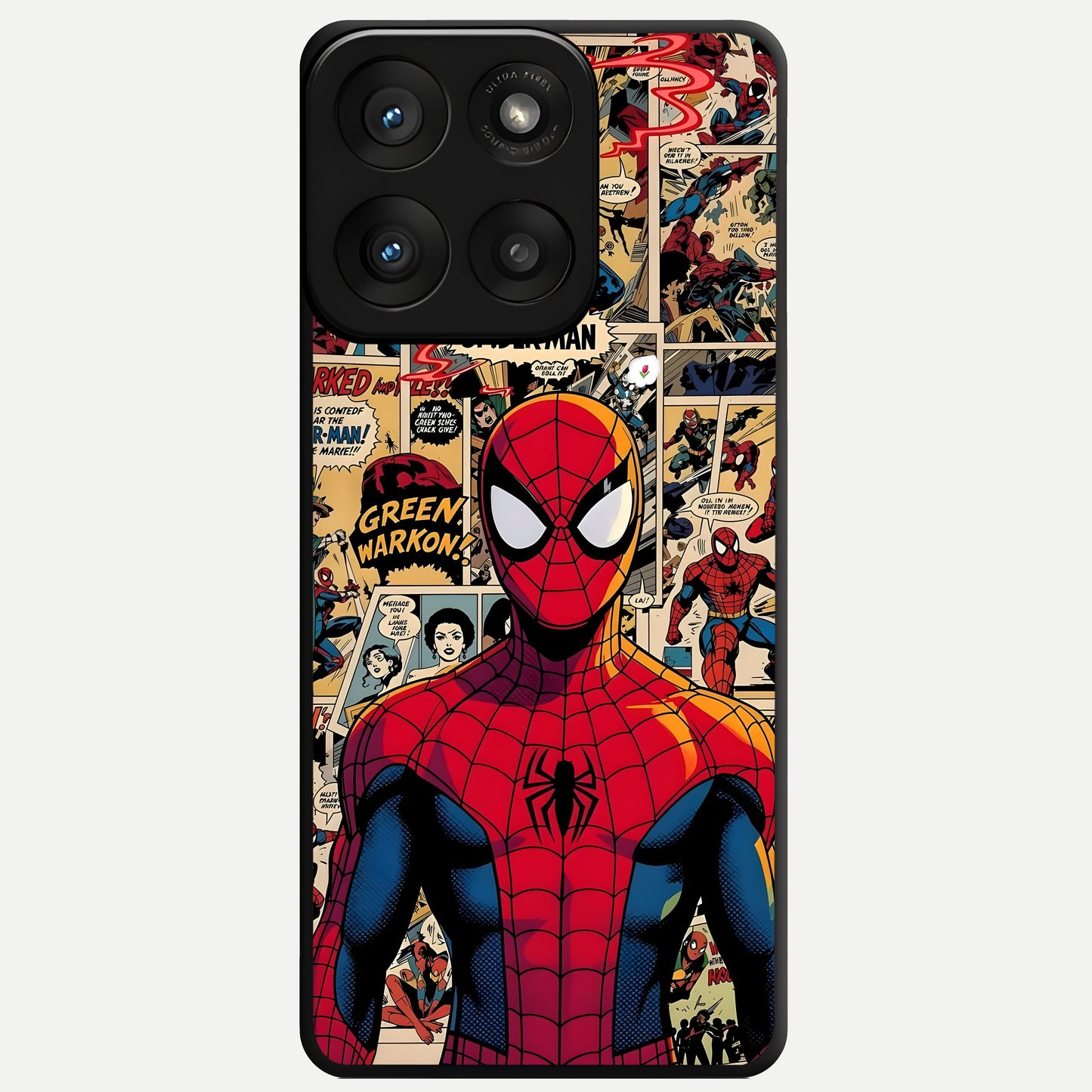  Aesthetic Spider Glass Case For Moto Edge 60 Pro back cover – full design glossy printed glass finish