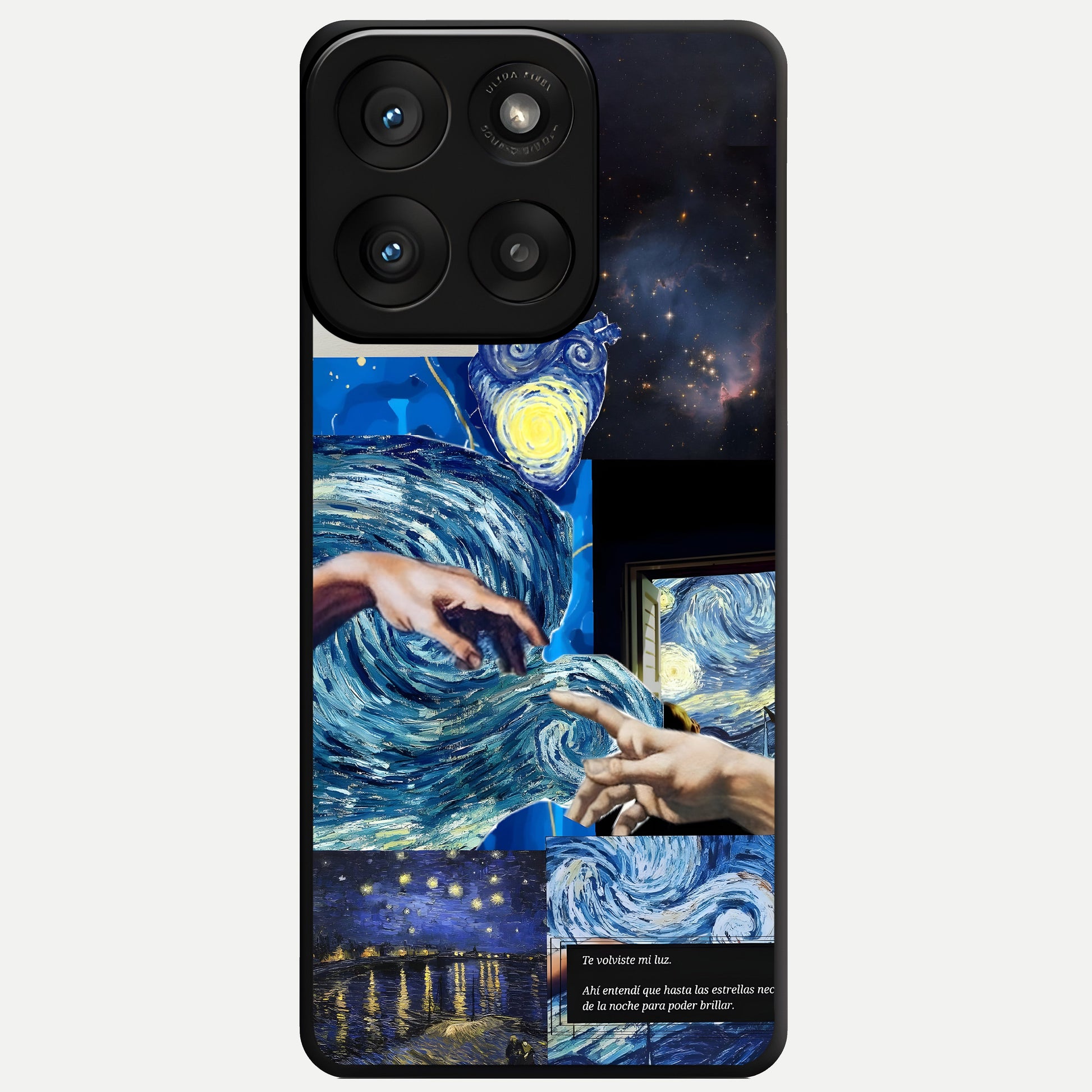  Aesthetic Vando Hands Glass Case For Moto Edge 60 Pro back cover – full design glossy printed glass finish