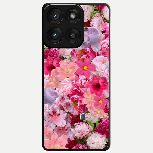  Bloom Crush Fantasy Glass Case For Moto Edge 60 Pro back cover – full design glossy printed glass finish