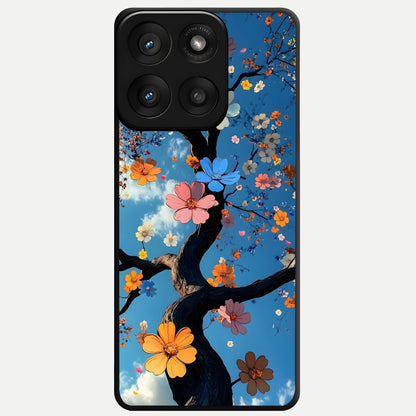  Blossom Dream Sky Glass Case For Moto Edge 60 Pro back cover – full design glossy printed glass finish