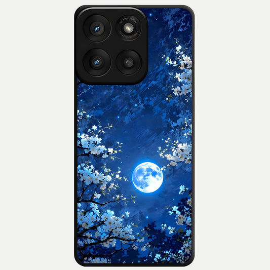  Blossom Moonlight Sky Glass Case For Moto Edge 60 Pro back cover – full design glossy printed glass finish