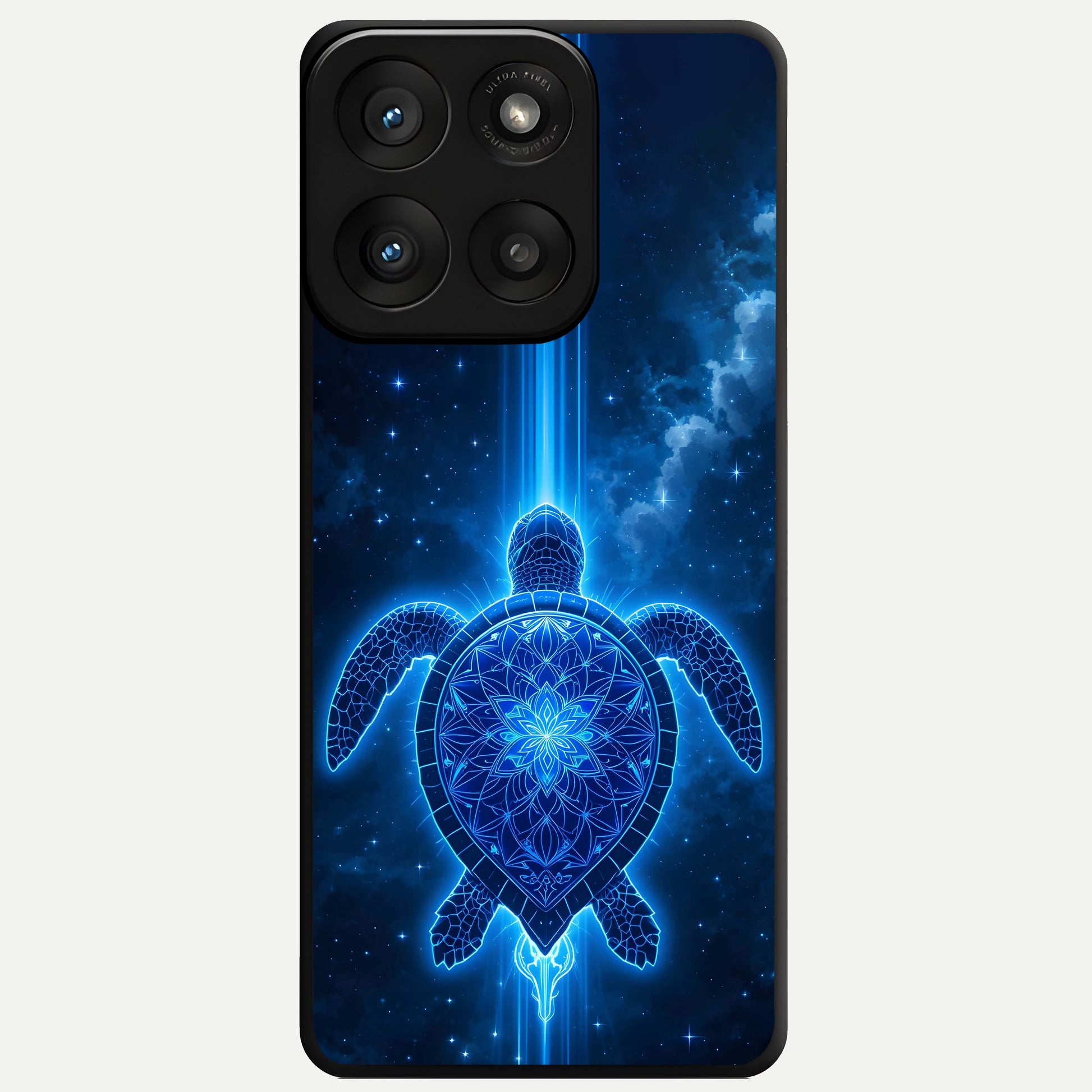  Blue Galaxy Turtle Glass Case For Moto Edge 60 Pro back cover – full design glossy printed glass finish