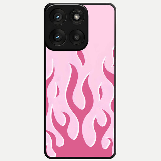  Blush Flame Energy Glass Case For Moto Edge 60 Pro back cover – full design glossy printed glass finish