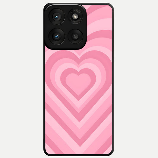  Blush Heart Waves Glass Case For Moto Edge 60 Pro back cover – full design glossy printed glass finish
