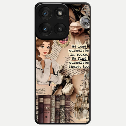  Bookish Dream World Glass Case For Moto Edge 60 Pro back cover – full design glossy printed glass finish