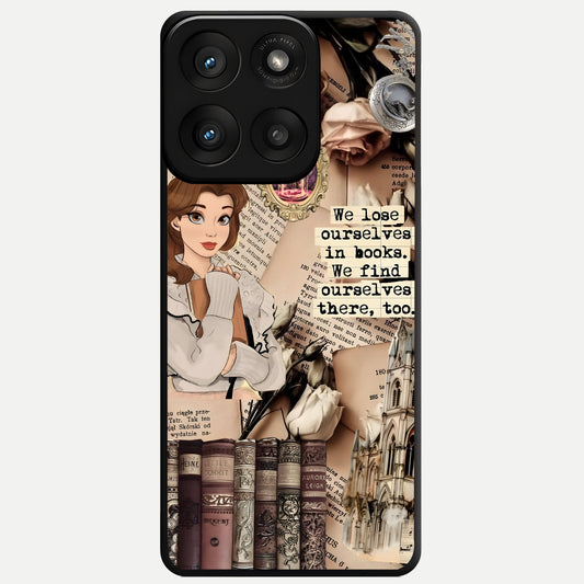  Bookish Dream World Glass Case For Moto Edge 60 Pro back cover – full design glossy printed glass finish