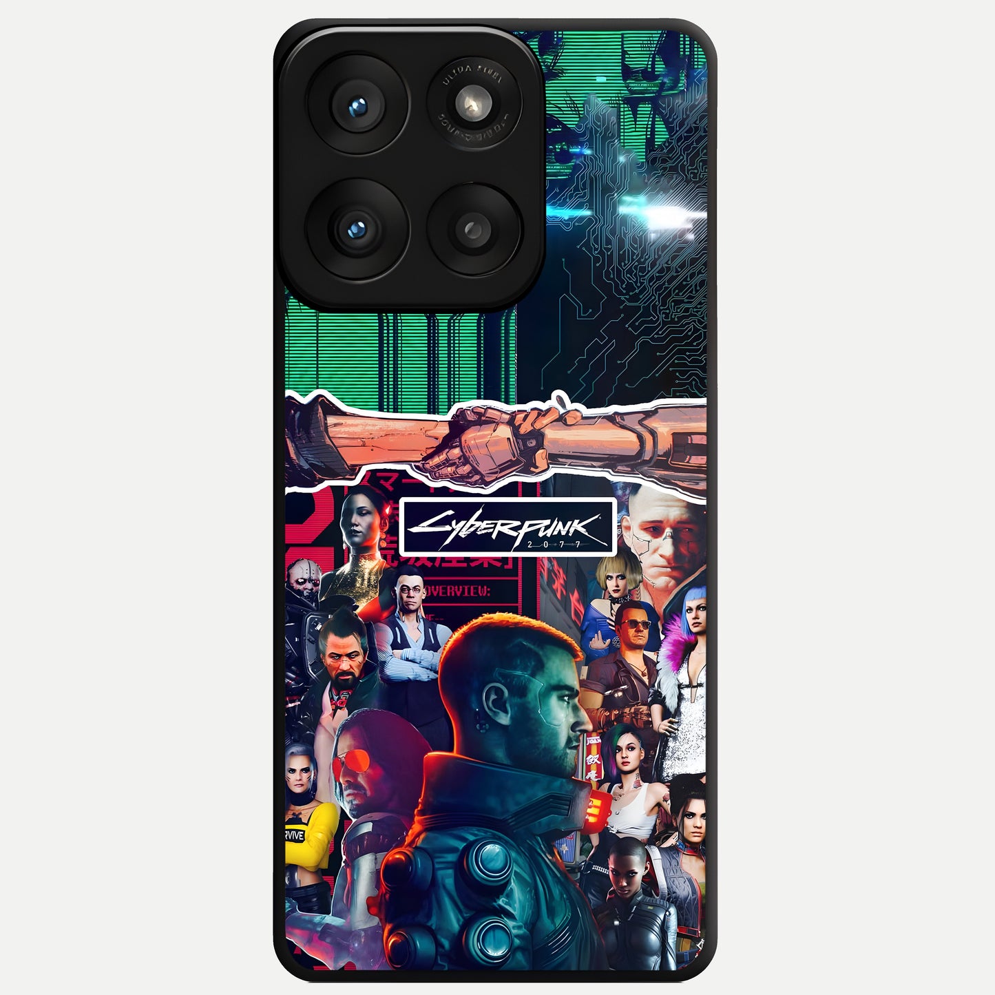  CYBERPUNK Legacy Glass Case For Moto Edge 60 Pro back cover – full design glossy printed glass finish