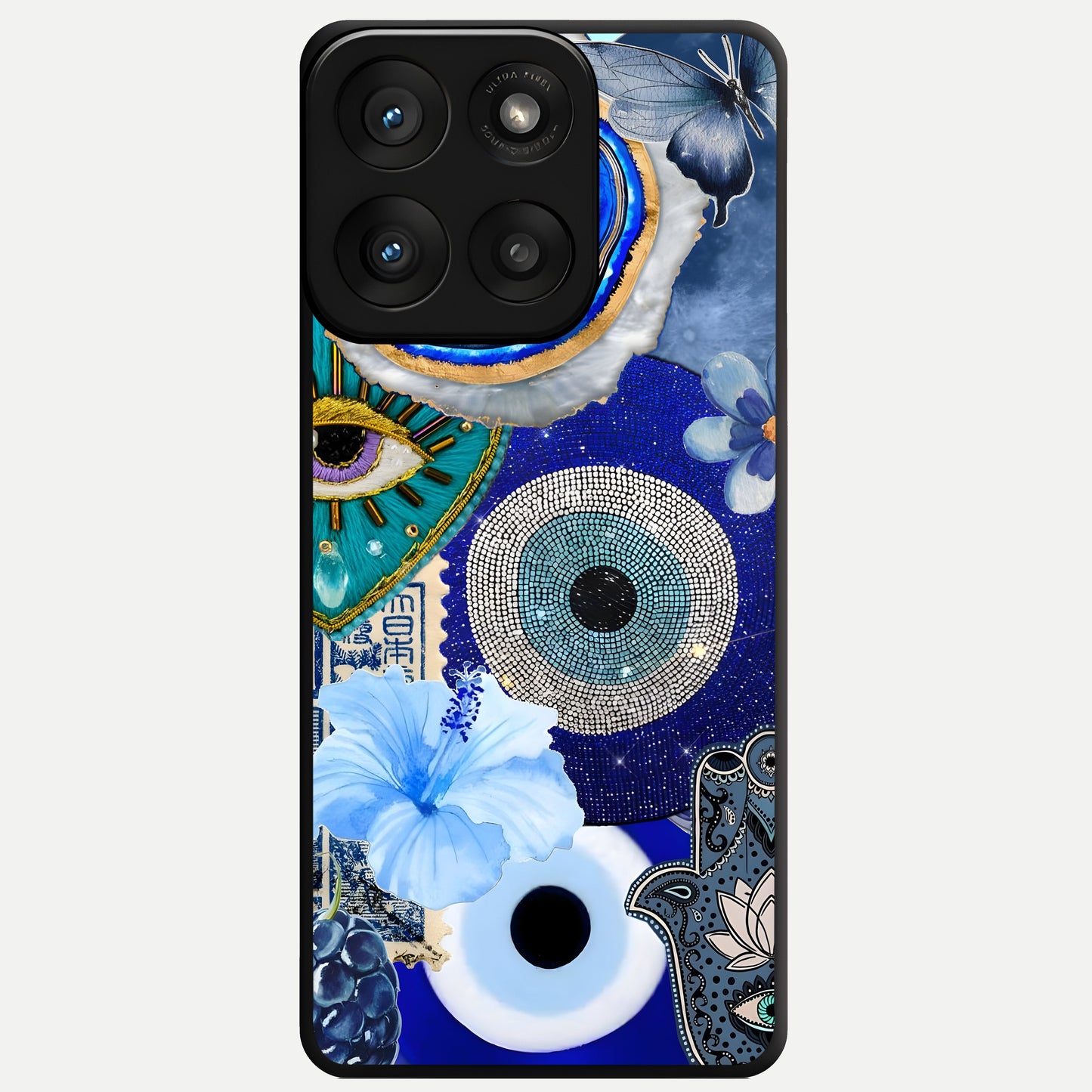  Celestial Blue Vision Glass Case For Moto Edge 60 Pro back cover – full design glossy printed glass finish