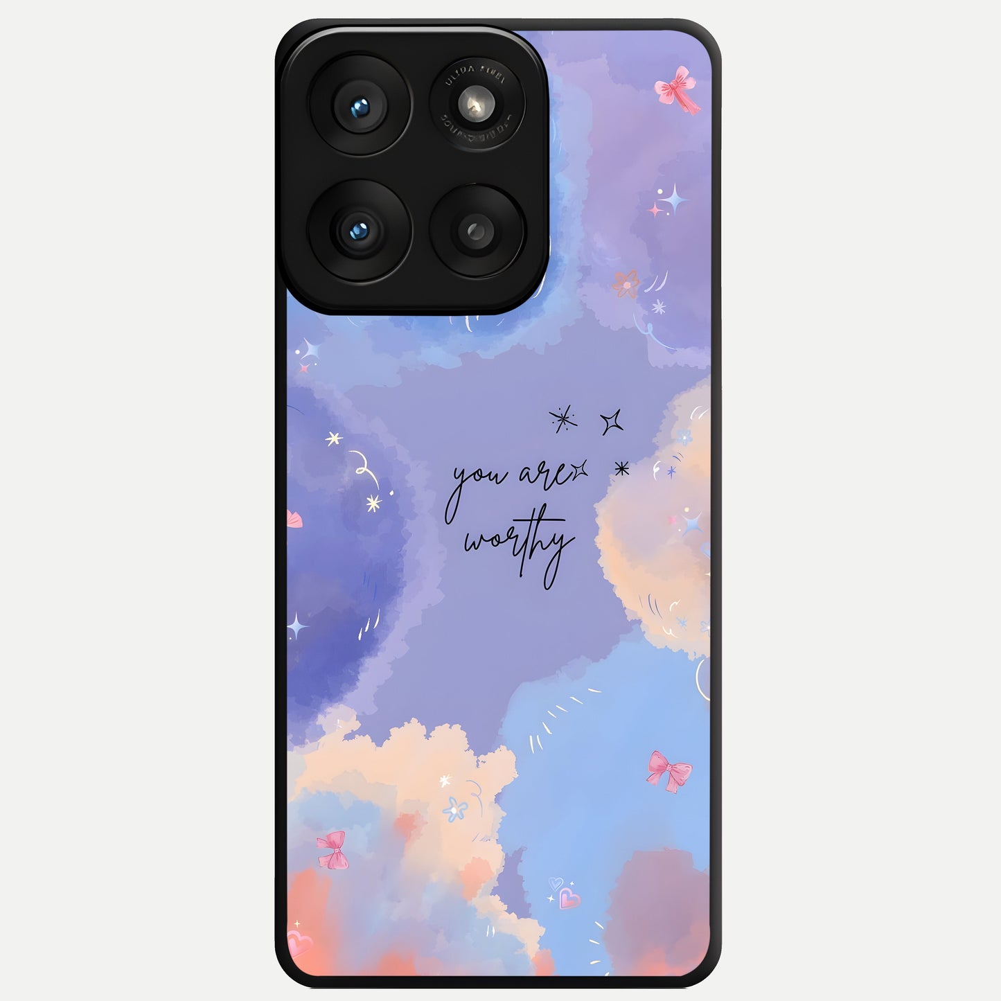  Celestial Cloud Magic Glass Case For Moto Edge 60 Pro back cover – full design glossy printed glass finish