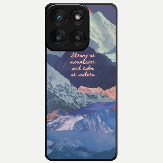  Celestial Mountain Calm Glass Case For Moto Edge 60 Pro back cover – full design glossy printed glass finish