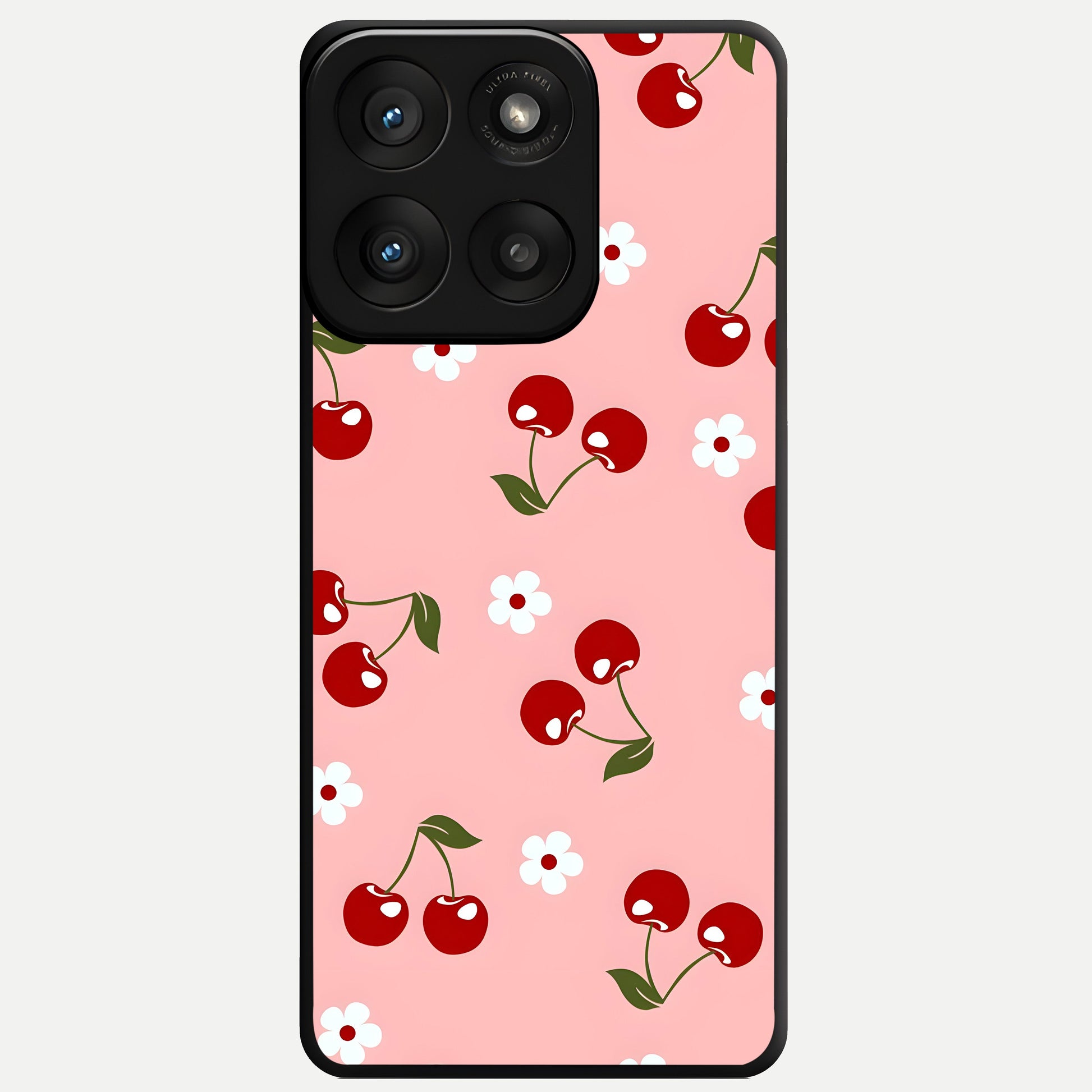  Cherry Love Mood Glass Case For Moto Edge 60 Pro back cover – full design glossy printed glass finish