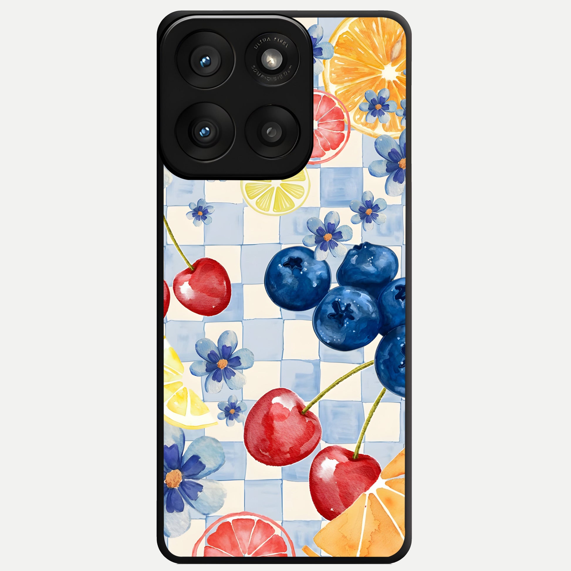  Citrus Bloom Joy Glass Case For Moto Edge 60 Pro back cover – full design glossy printed glass finish