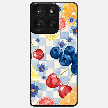  Citrus Bloom Joy Glass Case For Moto Edge 60 Pro back cover – full design glossy printed glass finish