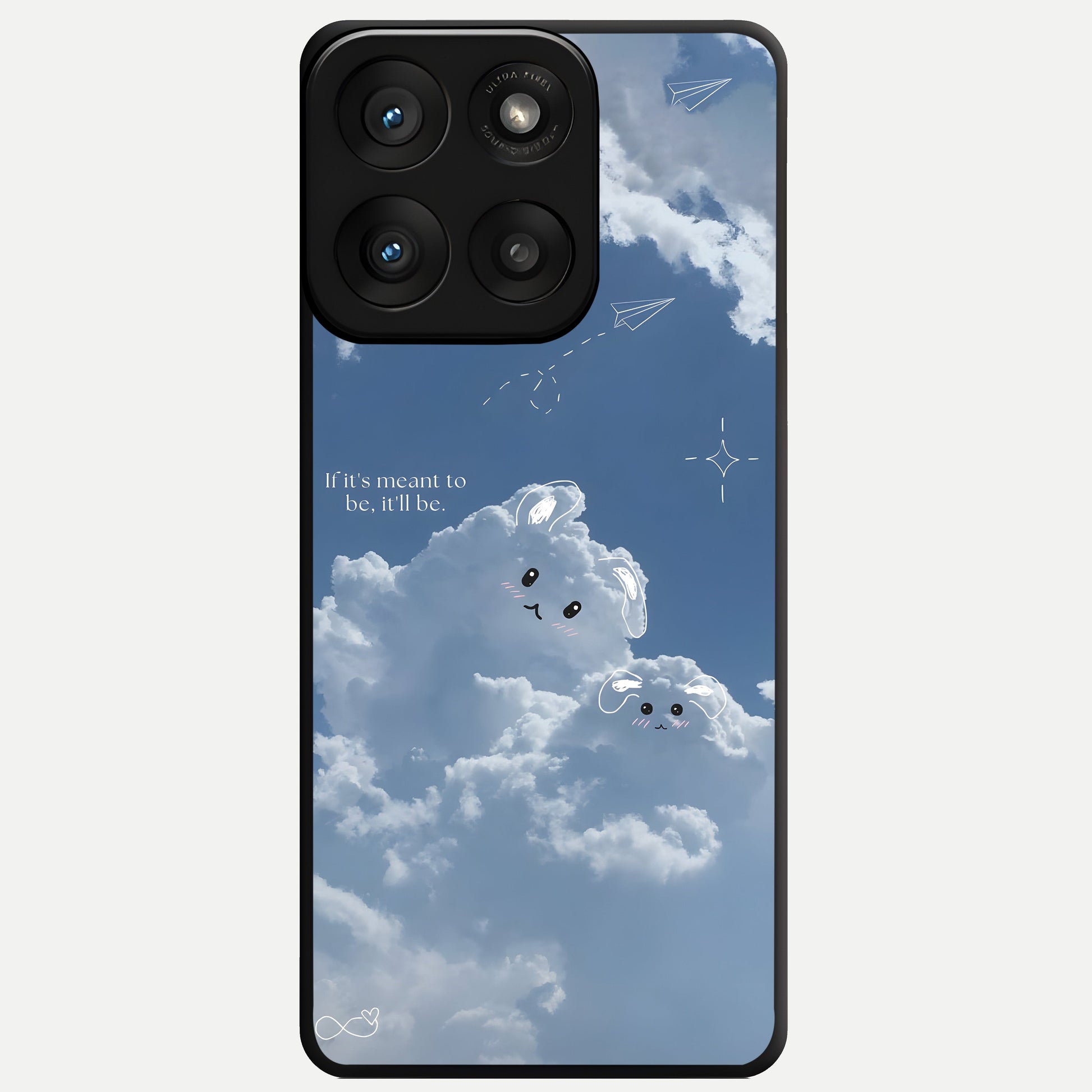  Cloud Bunny Dreams Glass Case For Moto Edge 60 Pro back cover – full design glossy printed glass finish
