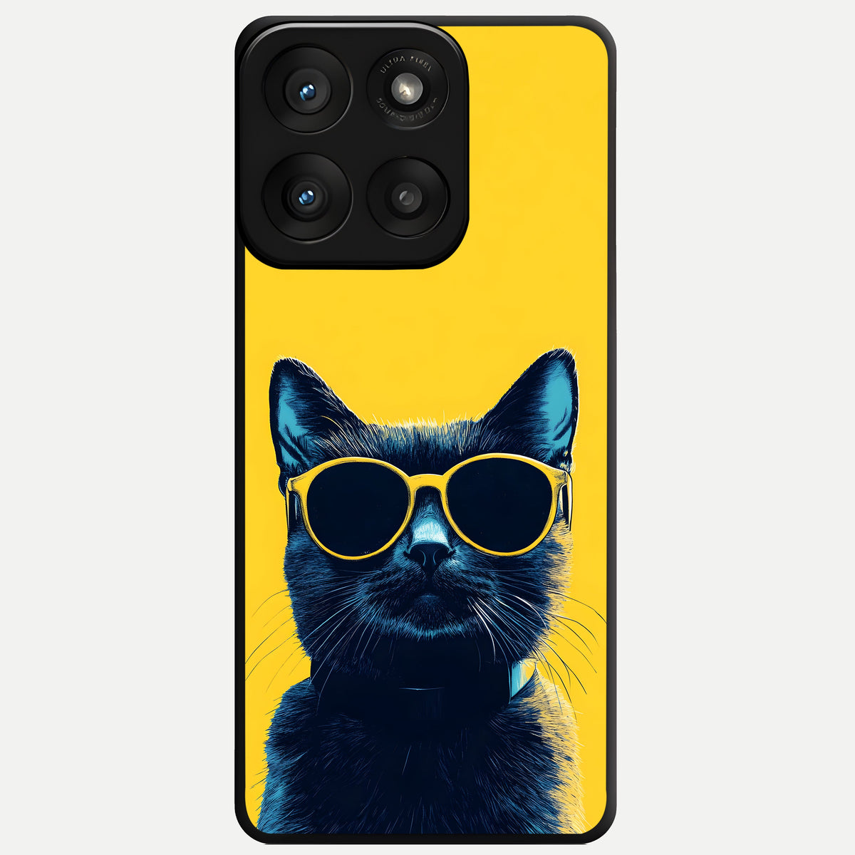  Cool Cat Vibes Glass Case For Moto Edge 60 Pro back cover – full design glossy printed glass finish