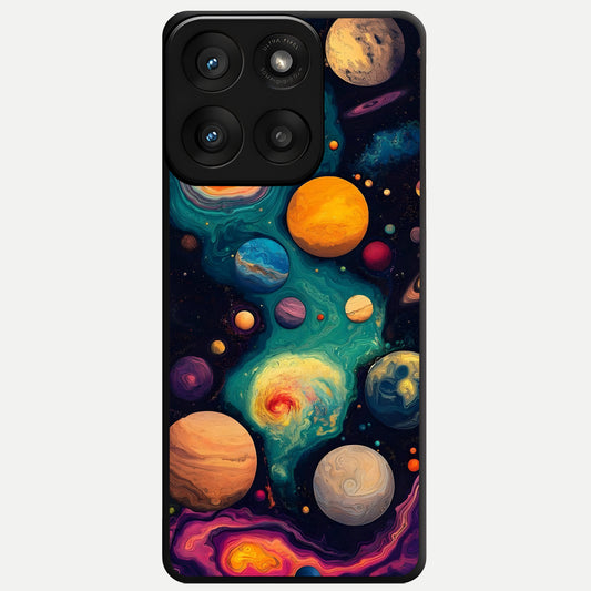  Cosmic Planet Journey Glass Case For Moto Edge 60 Pro back cover – full design glossy printed glass finish
