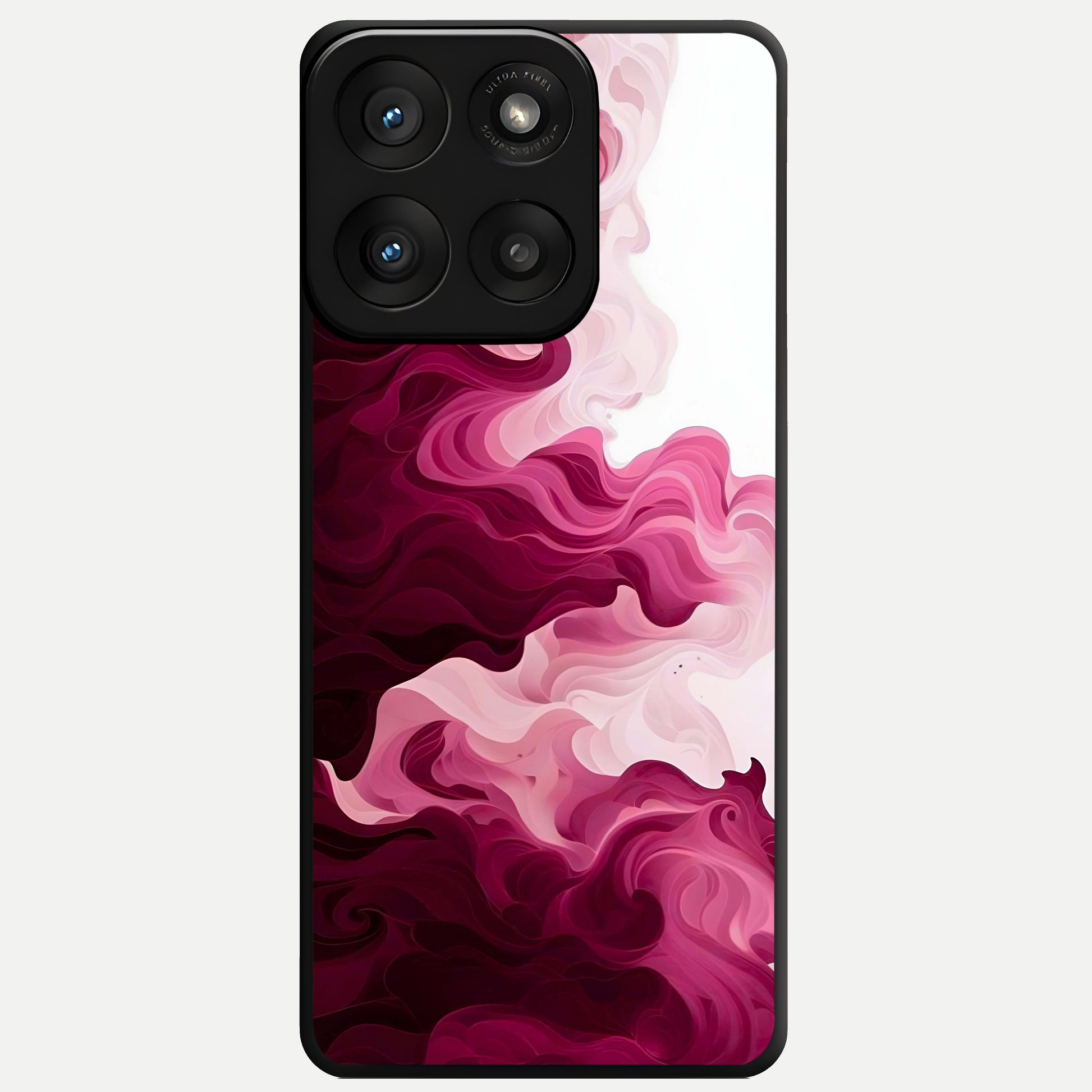  Crimson Wave Flow Glass Case For Moto Edge 60 Pro back cover – full design glossy printed glass finish
