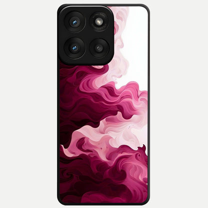  Crimson Wave Flow Glass Case For Moto Edge 60 Pro back cover – full design glossy printed glass finish