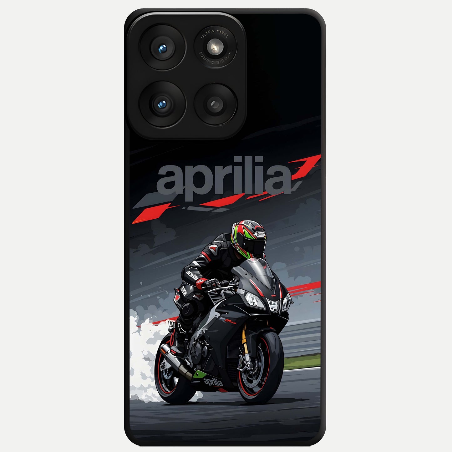  Dark Aprilla Glass Case For Moto Edge 60 Pro back cover – full design glossy printed glass finish