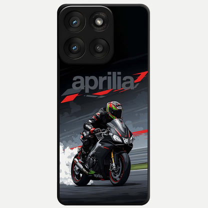  Dark Aprilla Glass Case For Moto Edge 60 Pro back cover – full design glossy printed glass finish