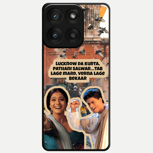 Desi Retro Vibes Glass Case For Moto Edge 60 Pro back cover – full design glossy printed glass finish