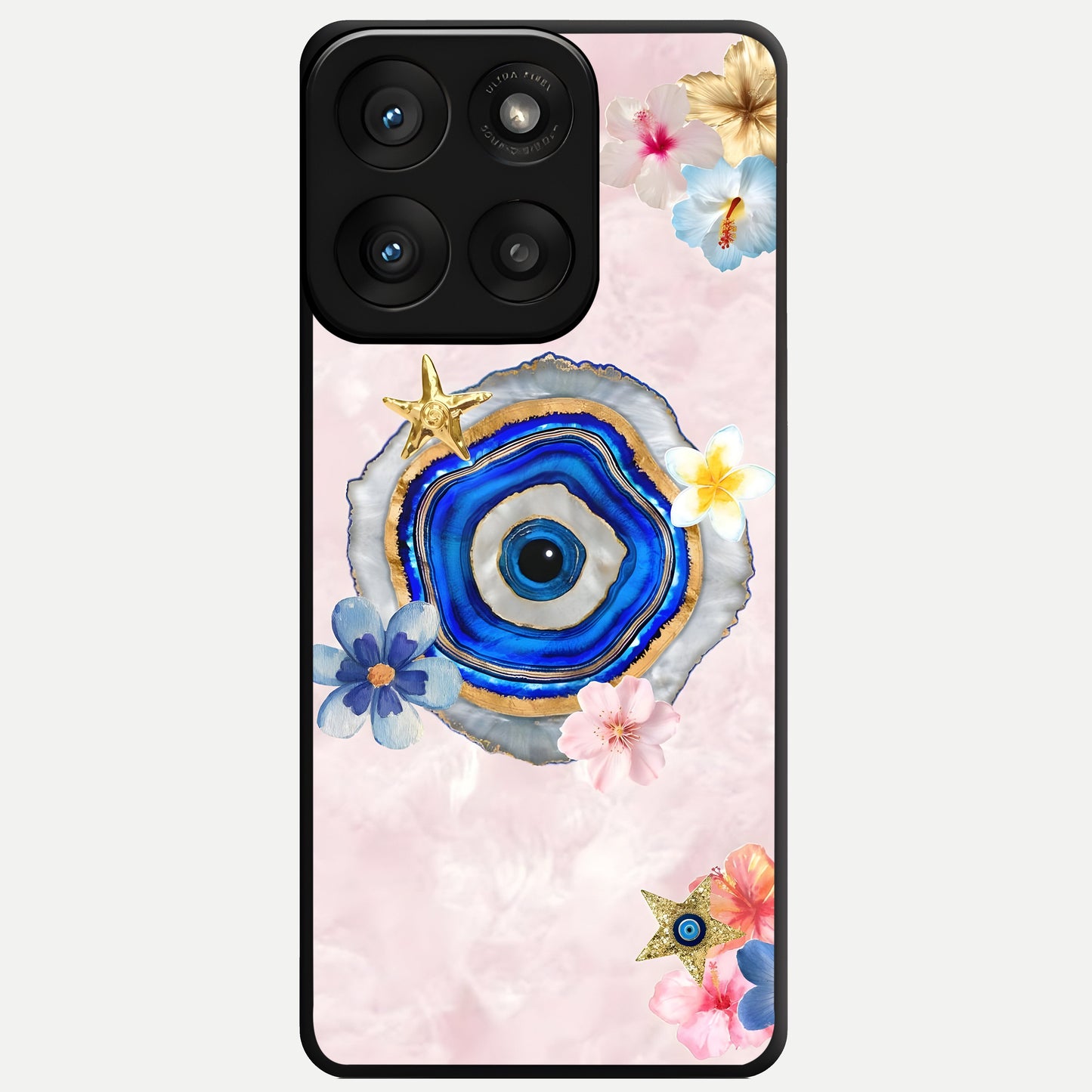  Divine Aura Bloom Glass Case For Moto Edge 60 Pro back cover – full design glossy printed glass finish