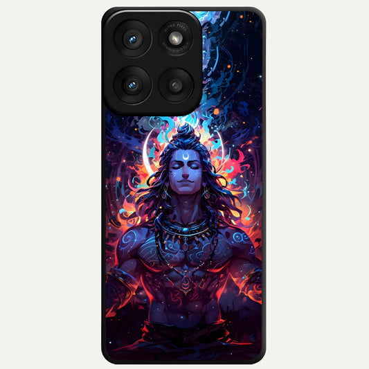  Divine Fire Shiv Glass Case For Moto Edge 60 Pro back cover – full design glossy printed glass finish