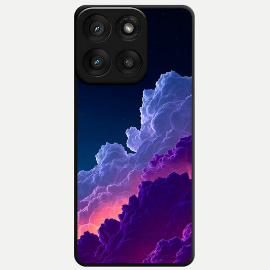  Dreamy Cloud Skies Glass Case For Moto Edge 60 Pro back cover – full design glossy printed glass finish