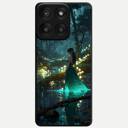  Enchanted Forest Glow Glass Case For Moto Edge 60 Pro back cover – full design glossy printed glass finish