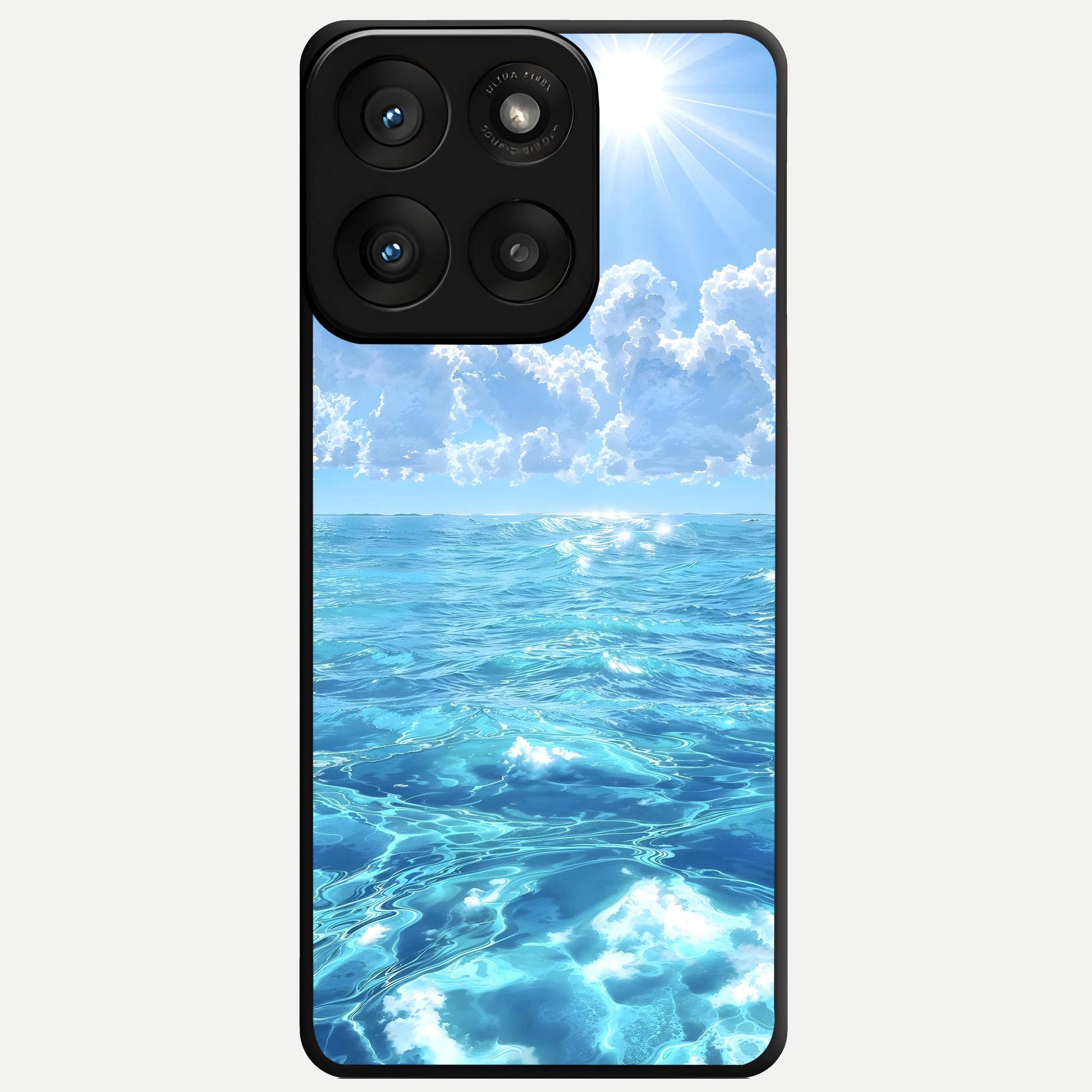  Endless Ocean Horizon Glass Case For Moto Edge 60 Pro back cover – full design glossy printed glass finish