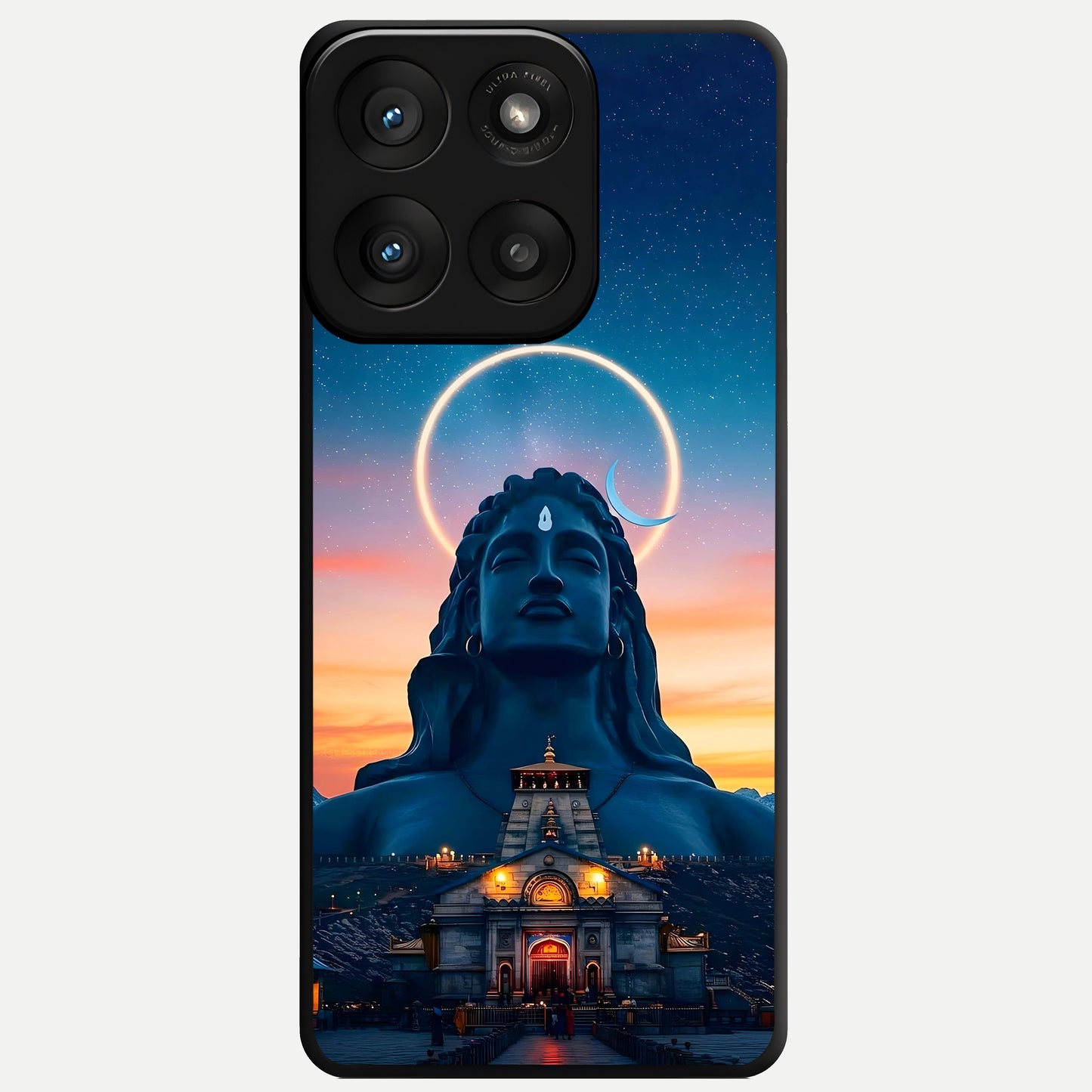  Eternal Shiva Aura Glass Case For Moto Edge 60 Pro back cover – full design glossy printed glass finish