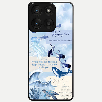  Faithful Ocean Promise Glass Case For Moto Edge 60 Pro back cover – full design glossy printed glass finish