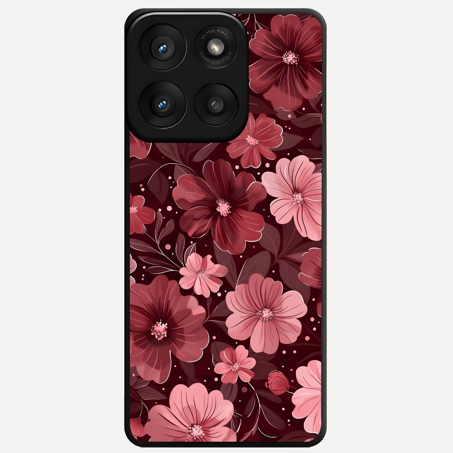  Flower Blush Bloom Glass Case For Moto Edge 60 Pro back cover – full design glossy printed glass finish