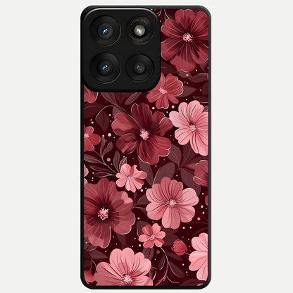  Flower Blush Bloom Glass Case For Moto Edge 60 Pro back cover – full design glossy printed glass finish
