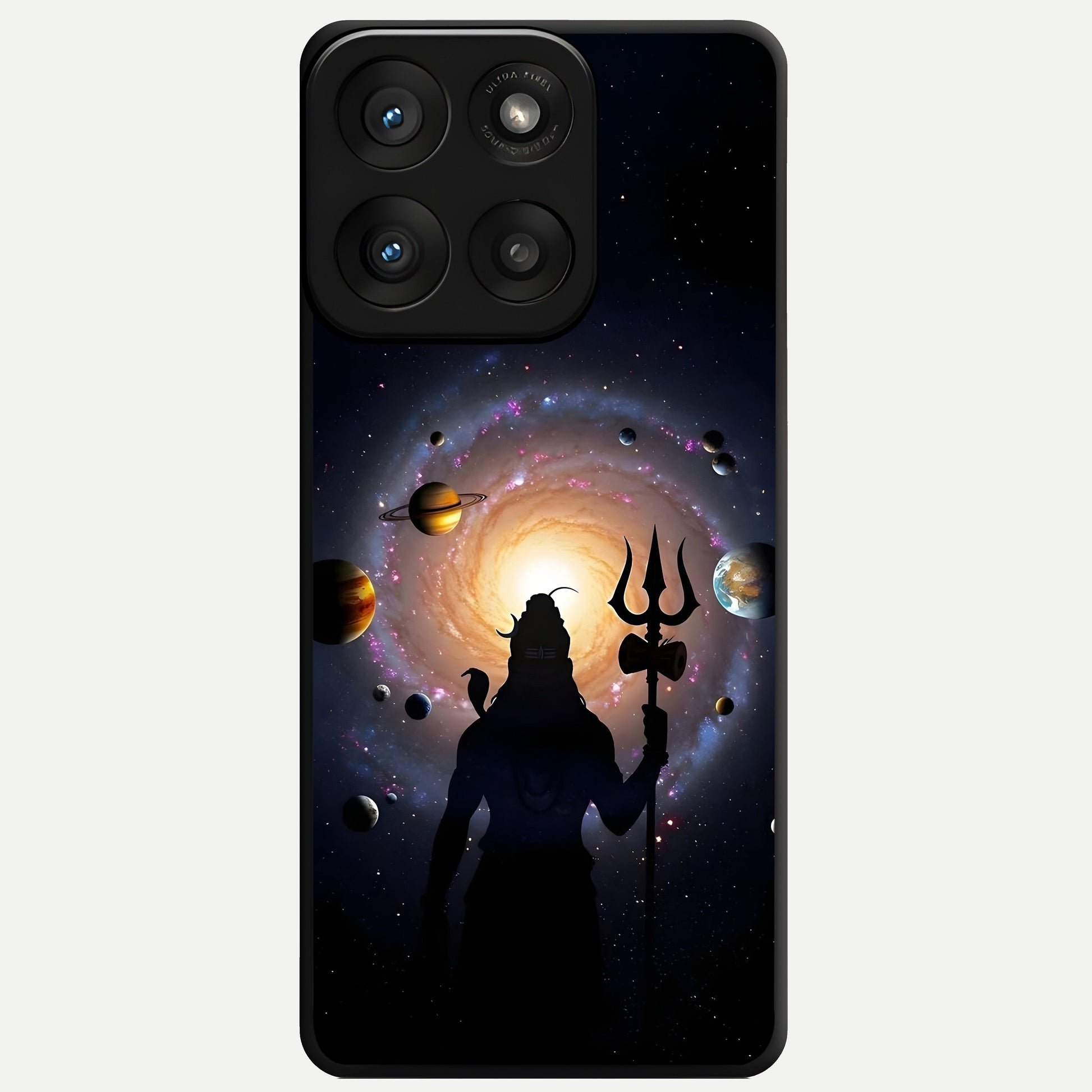  Galactic Shiva Vision Glass Case For Moto Edge 60 Pro back cover – full design glossy printed glass finish