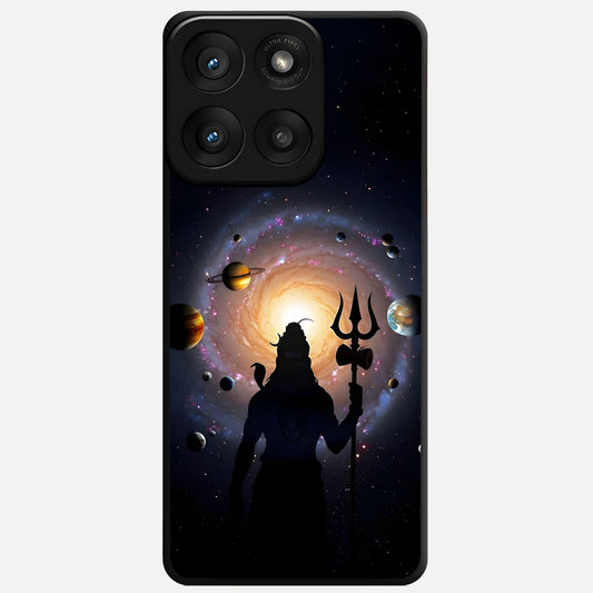  Galactic Shiva Vision Glass Case For Moto Edge 60 Pro back cover – full design glossy printed glass finish