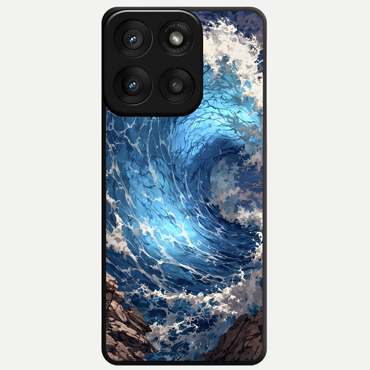  Giant Ocean Wave Glass Case For Moto Edge 60 Pro back cover – full design glossy printed glass finish
