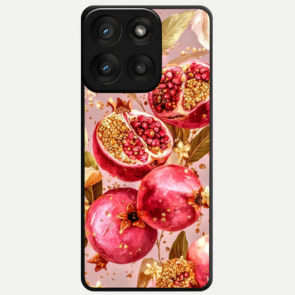  Golden Bloom Glow Glass Case For Moto Edge 60 Pro back cover – full design glossy printed glass finish