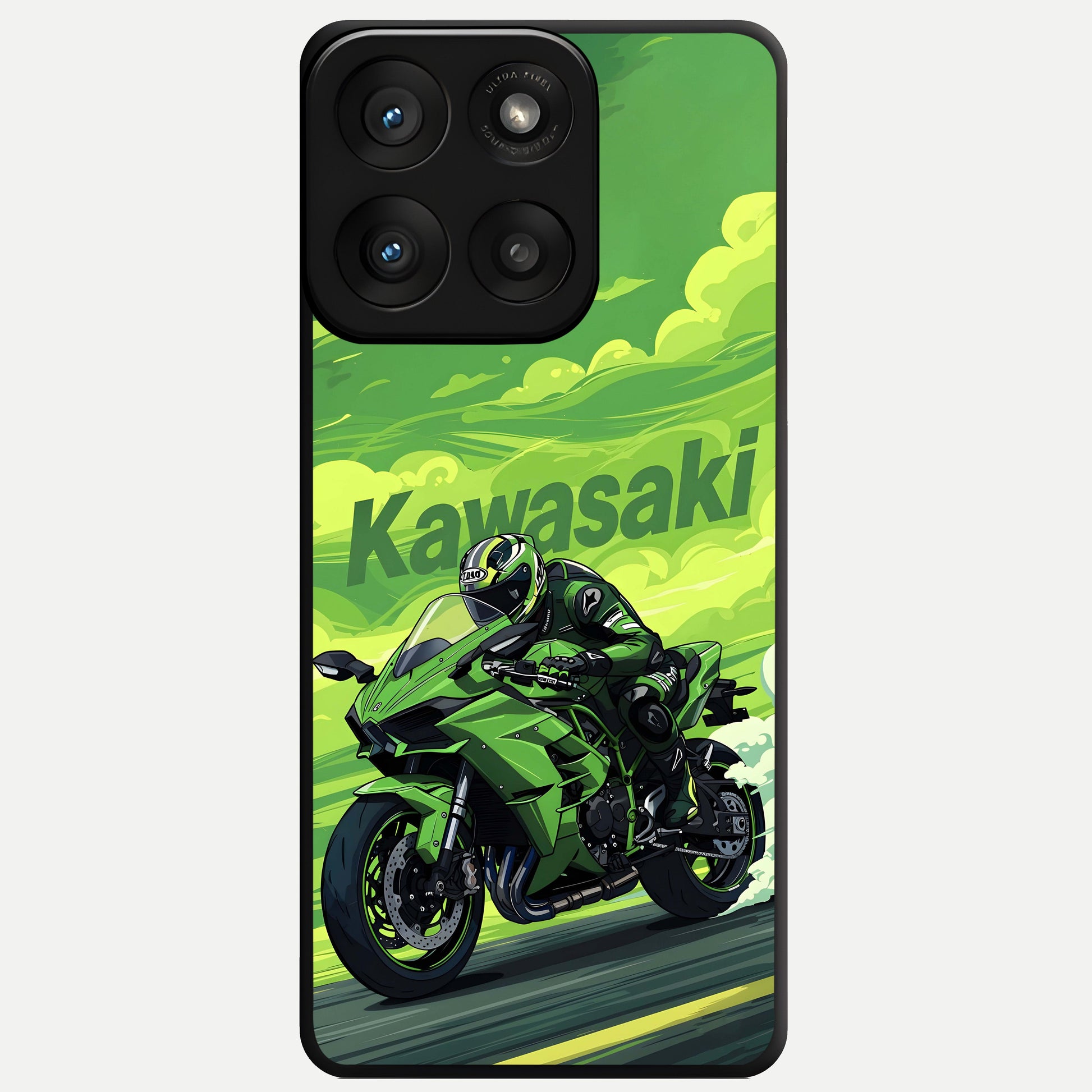  Greenery Sky Glass Case For Moto Edge 60 Pro back cover – full design glossy printed glass finish