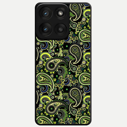  Green Lemon Glass Case For Moto Edge 60 Pro back cover – full design glossy printed glass finish