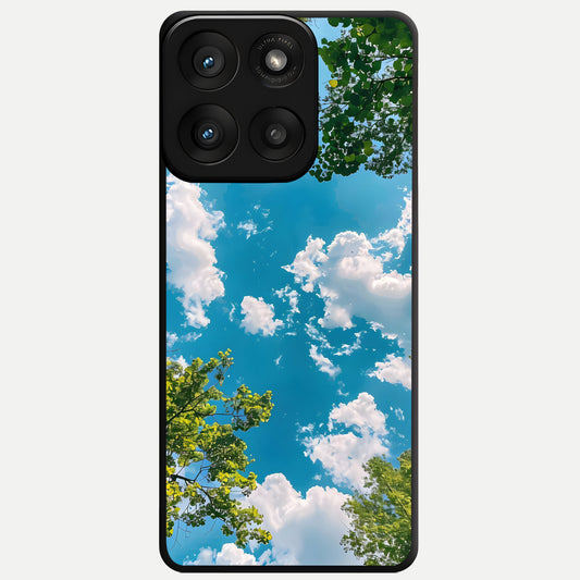  Green Moon Energy Glass Case For Moto Edge 60 Pro back cover – full design glossy printed glass finish