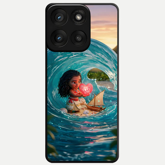  Heart of Ocean Glass Case For Moto Edge 60 Pro back cover – full design glossy printed glass finish