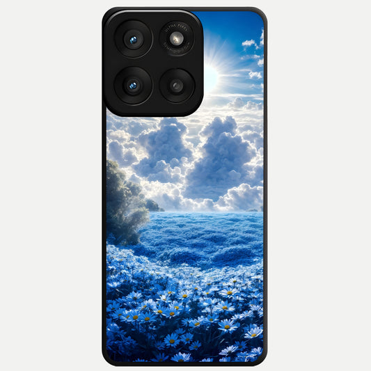  Heavenly Daisy Horizon Glass Case For Moto Edge 60 Pro back cover – full design glossy printed glass finish