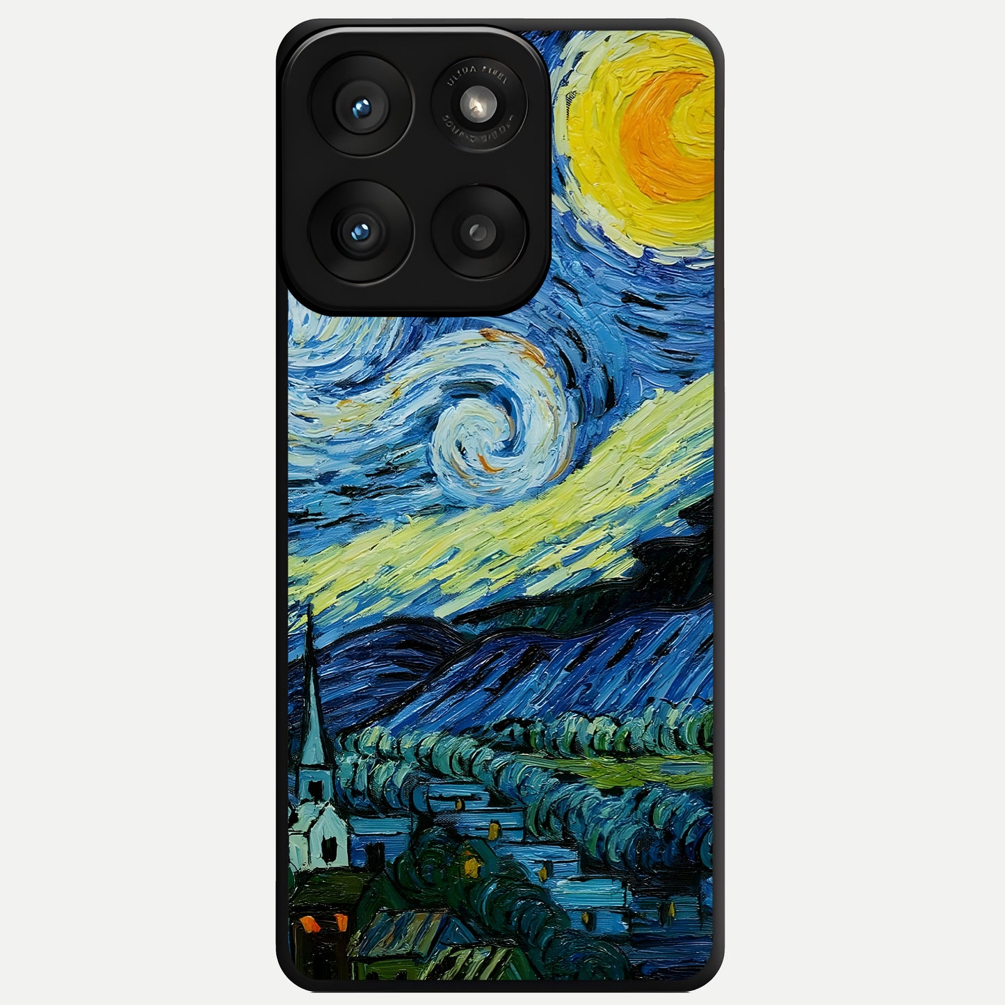  Inspired Van Gogh Art Glass Case For Moto Edge 60 Pro back cover – full design glossy printed glass finish